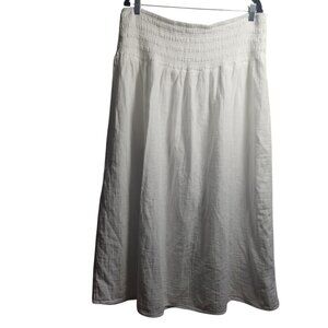 Old Navy Women's White Gauze Maxi Coastal Beach Skirt  Sz XL Tall